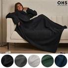 OHS Wearable Blanket with Sleeves Oversized Soft Fleece Wrap Giant Warm Throw