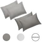 Highams Multi-Pack Soft Cotton Hotel Style Housewife Oxford Edge Pillowcase Set