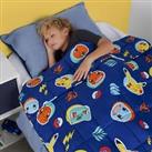 Pokemon Weighted Blanket Kids Stress Relief Throw Sensory Sleep Therapy Blue