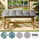 Outdoor 2 Seater Bench Pad Water Resistant Cushion Fabric Garden Furniture Seat