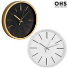 Wall Clock Round Home Decor Metallic Bedroom Round Living Room Kitchen Office