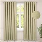 Curtains Eyelet Blackout PAIR of Thermal Ring Top Thick Ready Made Leaf Embossed
