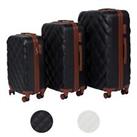 4 Wheel Suitcase Set of 3 Hard Shell Travel Bag Luggage Cabin Trolley 20/24/28