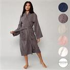 Brentfords Luxury 100% Cotton Bath Robe Terry Towel Soft Dressing Gown Unisex - One Size Fits All Regular