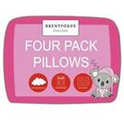 Brentfords Pillows 2 or 4 Pack Soft Sleep Bounce Back Hollowfibre Medium Support