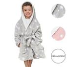 Dreamscene Kids Star Fleece Dressing Gown Soft Sherpa Hooded Boys Girls Bathrobe - 4-7 years UK Regu
