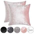 Crushed Velvet Cushion Cover Pack of 2 x Pillow Case Home Decor Sofa Luxury 18