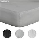 Fitted Sheet Satin Stripe Full Bed Hotel Luxury Bedding Single Double King Set