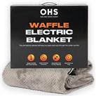 Electric Heated Over Blanket Double Waffle Fleece Warm 9 Heat Control Soft Throw
