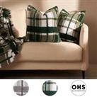 Cushion Covers Teddy 18 x 18 Check Fleece Inners 2/4 Pack Seat Sofa Set Inserts