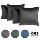 Matte Velvet Cushion Covers Quilted Soft Pillow Cases Pack of 2/4 18 x 18 Set