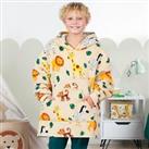 OHS Hoodie Blanket Kids Safari Oversized Wearable Throw Jumper Soft Warm Fleece
