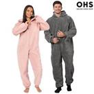 OHS 1Onesie Hooded Sherpa Christmas Soft Warm Jumpsuit Fleece All in One Pyjamas  L Regular