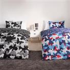 Camo Duvet Cover Bedding Set Reversible 2 Pack Geo Quilt Pillowcase Single Kids