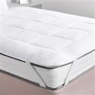 Hotel Quality Mattress Topper Luxury Satin Stripe Bedding Deep Thick Filled Soft