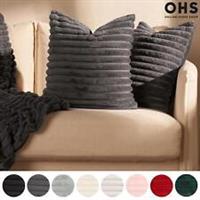 Faux Fur Cushion Cover Thick Rib Fleece 18 x 18 2/4 Pack Seat Inner Pad Inserts