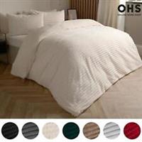 Faux Fur Ribbed Fleece Duvet Cover Bedding Set Warm Super Soft Cosy Quilt Bed