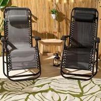 Garden Reclining Zero Gravity Patio Sun Lounger Folding Chair Bed Rocker Outdoor