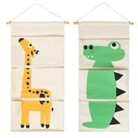 Animal Hanging Storage Pockets Pouch Kids Room Nursery Clothes Books Shoe Tidy