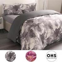 Marble Duvet Cover Set Quilt Bedding Pillowcases Reversible Single Double King