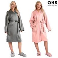 Satin Dressing Gown Luxury Robe Womens Ladies Soft Spa Hotel Long Nightwear - S/M Regular