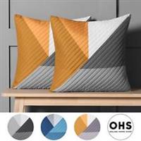 Geometric Cushion Covers Pinsonic Pack of 2/4 Case Filled Pad 18" x 18" Home Set