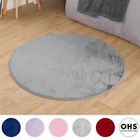 Round Supersoft Rug Bedroom Carpet Living Room Non Slip Cushioned Rugs Floor Mat