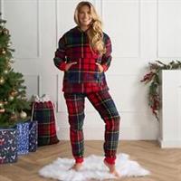 Check Pyjamas Supersoft Plush PJs Hoodie Set Warm Sherpa Fleece Lined Loungewear