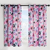 Kids Eyelet Blackout Curtains Leopard Panels Pair of Ring Top Ready Made Thermal