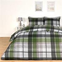 Tartan Check Duvet Cover Reversible Bedding Set Pillowcase Quilt Double King