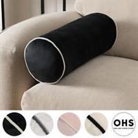 Bolster Cushion Matte Velvet Filled Bedroom Sofa Plump Decorative Scatter Pillow