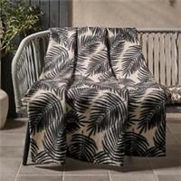 Palm Leaf Throw Over Bed Blanket Soft Garden Chair Fleece Warm Travel Bedspread