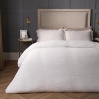 Seersucker Bedding Duvet Cover Set Fill Edge Pillowcase Hotel Double King Size