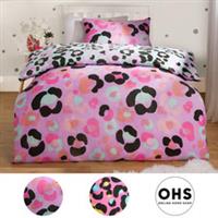 Leopard Duvet Cover Bedding Set Quilt Pillowcase Soft Reversible Single Double