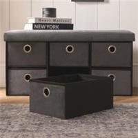Storage Cube Unit 6 Draw Ottoman Space Saving Velvet Chest Shoe Boucle Organiser