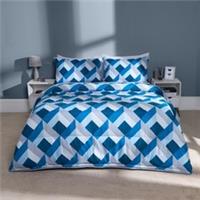 Abstract Geo Coverless 10.5 Duvet Pillowcases Set Double King Size Bedding Quilt