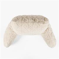 Cuddle Cushion for Adults, Reading Pillow for Bed Sofa Cable Knit - Cream