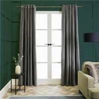 OHS Ribbed Fleece Thermal Curtains Insulated Eyelet Blackout