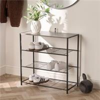 OHS Manhattan Shelf Storage 4 Tier Shoe Organiser Unit Hallway Office Home