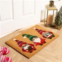 OHS Xmas Gonk Coir Mat Christmas Non Slip Indoor Outdoor Welcome Doormat Rug