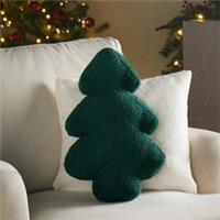 OHS Xmas Tree Cushion Christmas Decorative Scatter Pillow Festive Home Decor