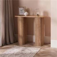 OHS Madison Console Table Ribbed Engineered Wood Entryway Display Unit Decor