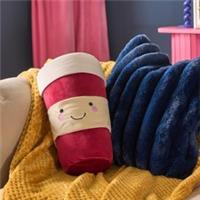 OHS Coffee Cup Cushion Decorative Filled Scatter Throw Pillow Home Decor