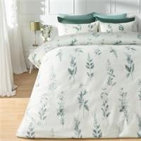 OHS Botanics Embossed Bedding Set Microfibre Duvet Cover with Pillowcase