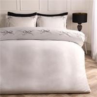 OHS Bow Border Bedding Set Microfibre Print Duvet Cover with Pillowcase