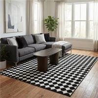 OHS Washable Rug Geometric Print Ultra Soft Living Room Area Mat Accent Rugs