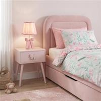 OHS Bow Decor Bedside Wood Nightstand 1 Drawer Storage Unit End Table Home Decor