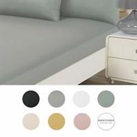 Brentfords Plain Dyed Fitted Bed Sheets Non-Iron Single Double King Superking