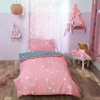 Dreamscene Galaxy Stars Duvet Cover with Pillowcase Kids Bedding Set Blush Grey