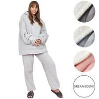 Dreamscene Sherpa Fleece Pyjama Set Adult Women Men Warm Sleepwear PJs Nightwear - Medium - 10-12UK Regular